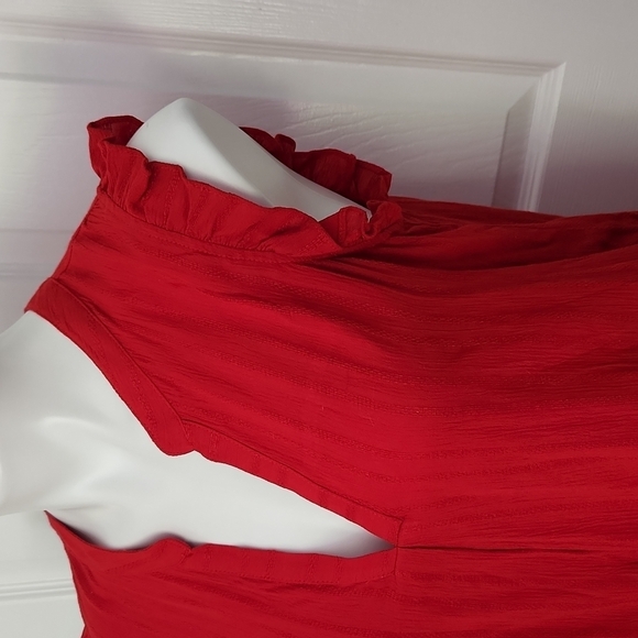 Universal Thread Red Ruffled Shirt - Picture 7 of 12